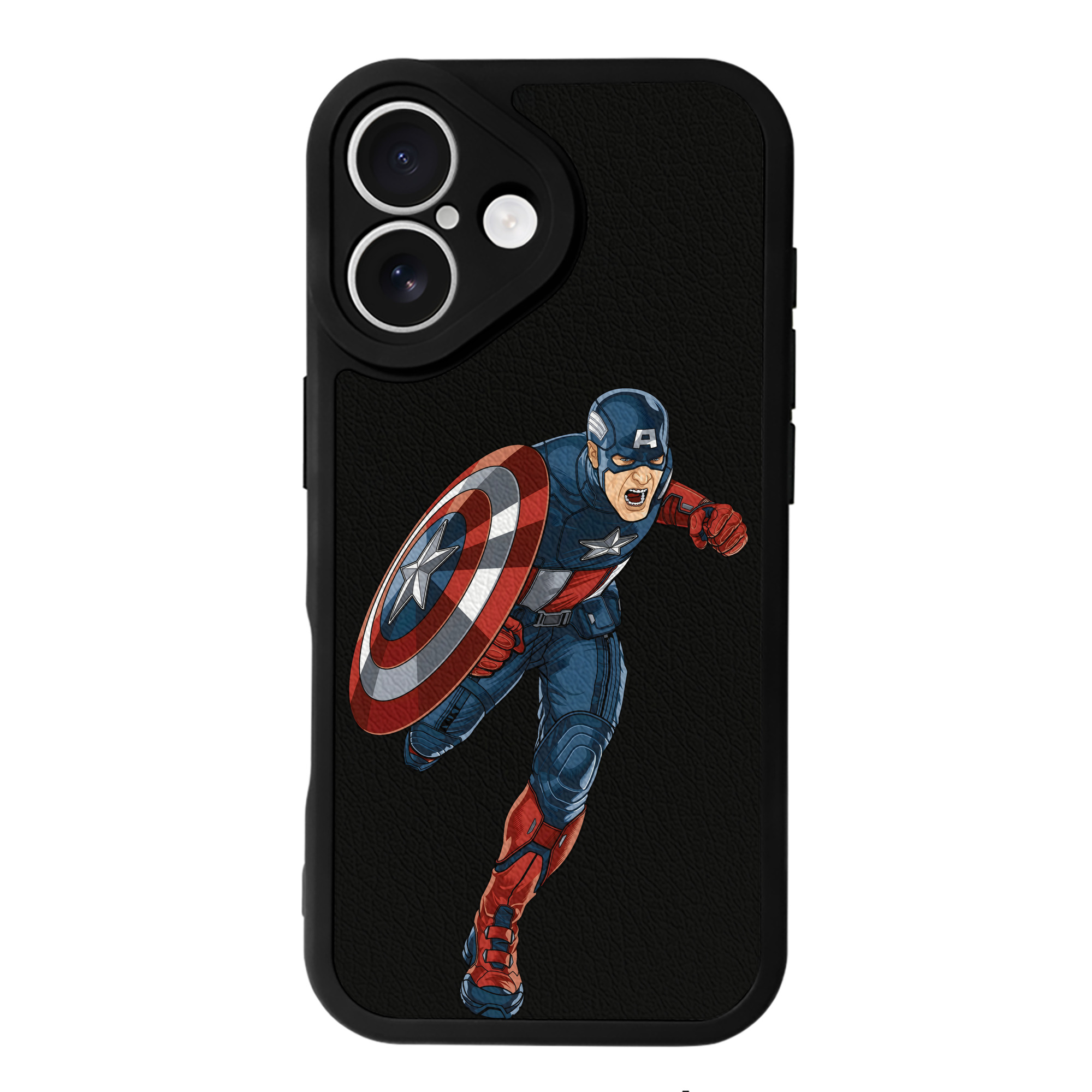 （画像用） アベンジャーズ The Avengers 【iPhone 16シリーズ対応】シリコンスマホケース（レザー調） 材質：シリコン